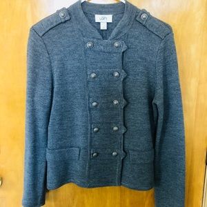 Military inspired knit jacket